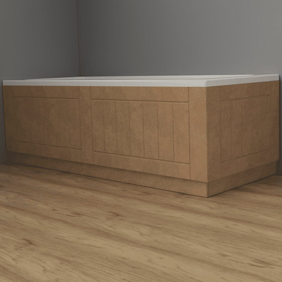Paintable MDF 2 Piece Farmhouse Shaker Bath Panels