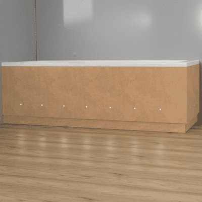 Paintable MDF 2 Piece LED Illuminated Bath Panels