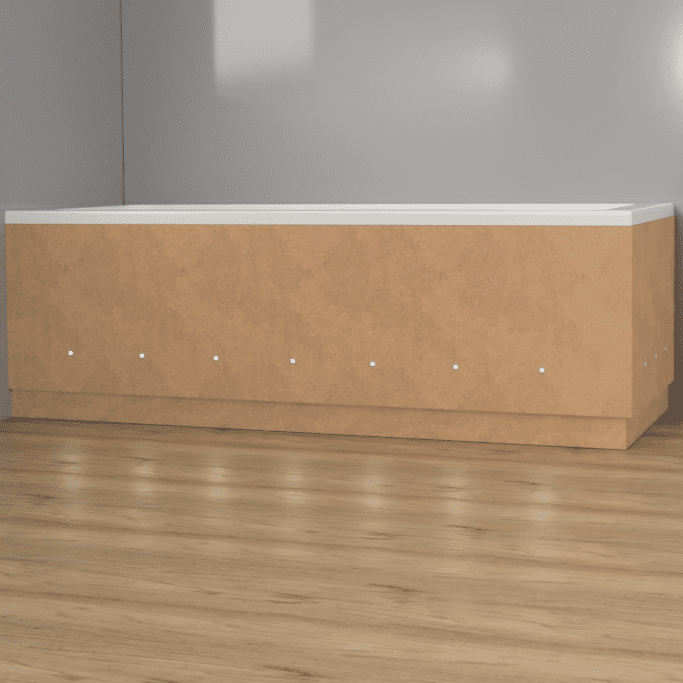 Paintable MDF 2 Piece LED Illuminated Bath Panels