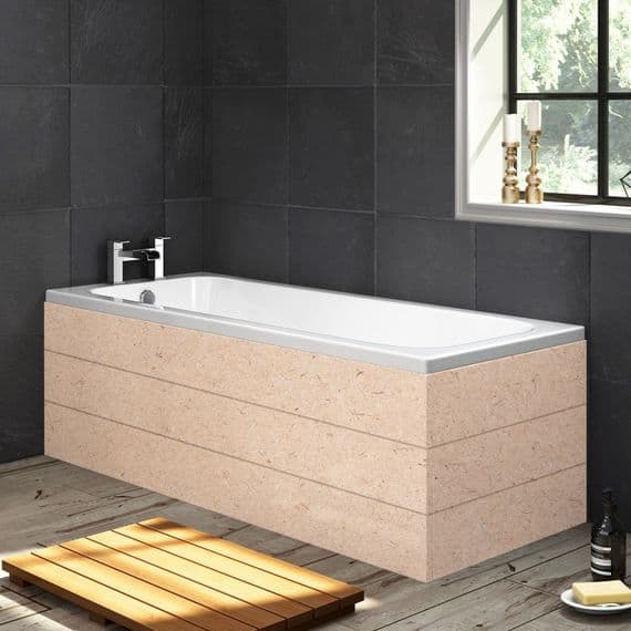 Paintable Planked Style MDF 1 Piece Bath Panels