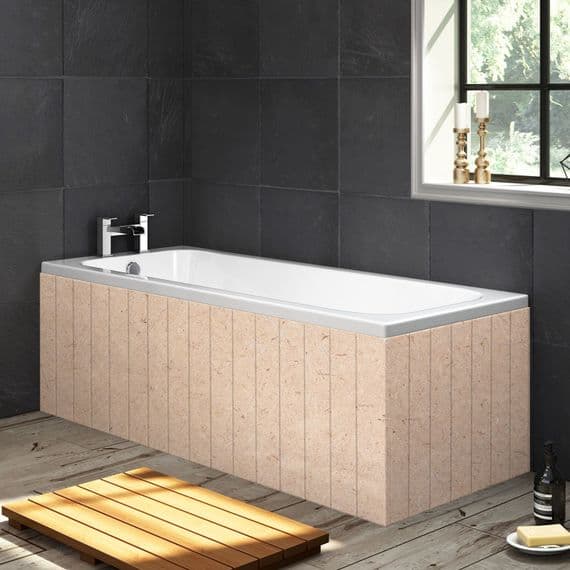 Paintable Tongue and Groove Style MDF 1 Piece Bath Panels