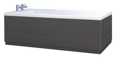 Plank Style Anthracite 2 Piece adjustable Bath Panels