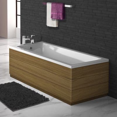 Planked  Gloss Walnut 2 Piece adjustable Bath Panels
