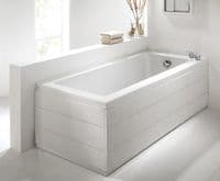 Planked Matt White 2 Piece adjustable Bath Panels