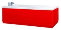 Planked Style Red 2 Piece adjustable Bath Panels