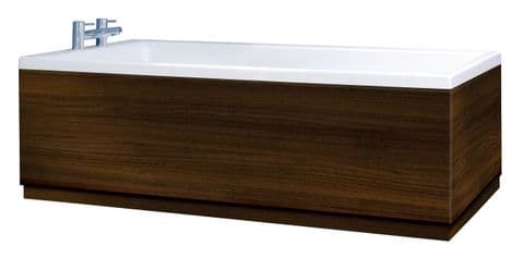 Premium Matt Walnut Bath Panels with Plinths 1700mm