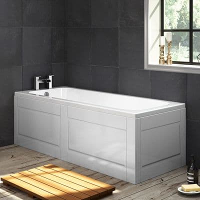 Shaker Style High Gloss White 1 Piece Bath Panels
