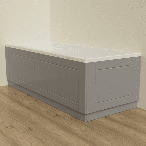 Shaker Style  Steel Grey Matt 2 Piece adjustable Bath Panels