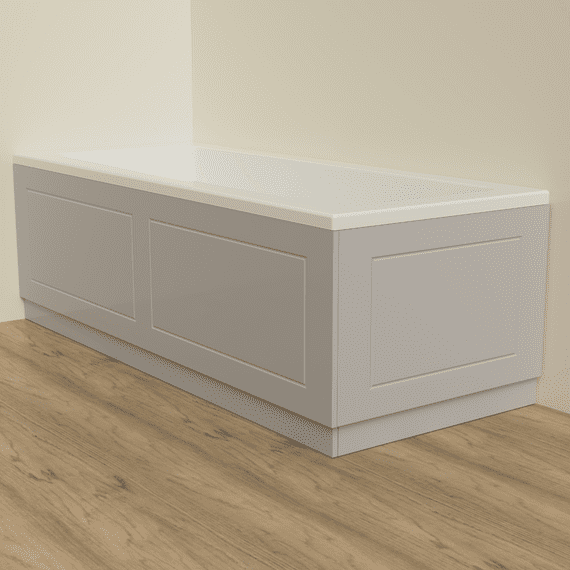Simple Squares Style Light Grey Matt 2 Piece adjustable Bath Panels