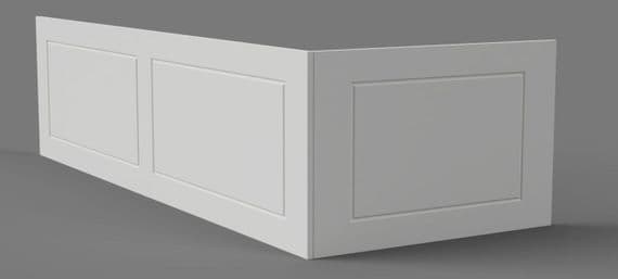 Simply Squares Matt White 1 Piece Bath Panels