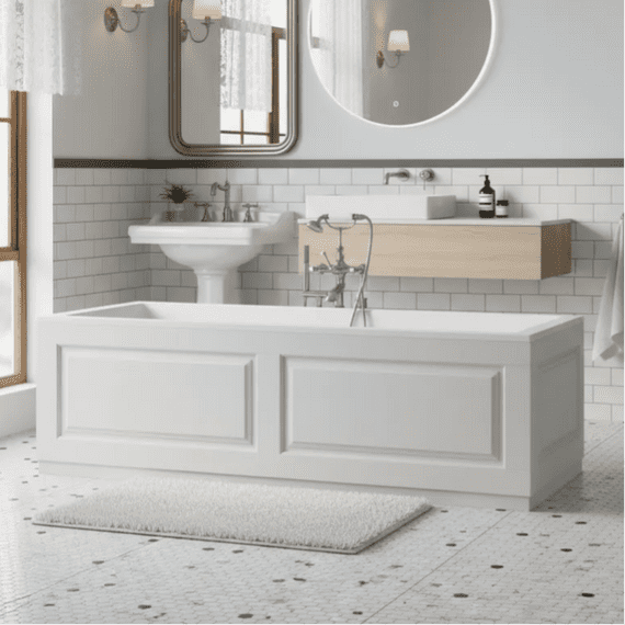 Stone Grey Ash Victoriana Bath Panel 1800mm