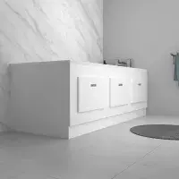 Storage Bath Panel with Magnetic Doors ( White )