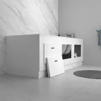 Storage Bath Panel with Magnetic Doors ( White )