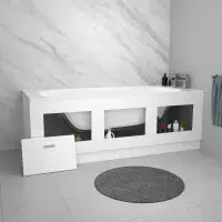 Storage Bath Panel with Magnetic Doors ( White )