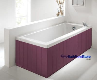 Tongue and Groove Burgundy 2 Piece adjustable Bath Panels
