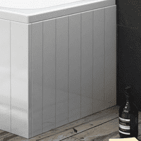 Tongue and Groove High Gloss White 1 Piece Bath Panels
