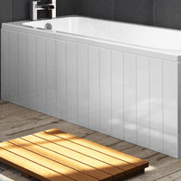 Tongue and Groove High Gloss White 1 Piece Bath Panels