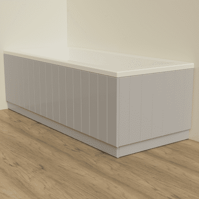 Tongue and Groove Light Grey Matt 2 Piece adjustable Bath Panels