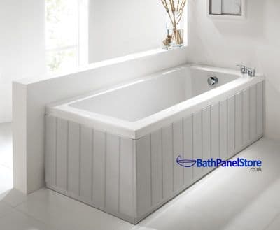 Tongue and Groove Silver 2 Piece adjustable Bath Panels