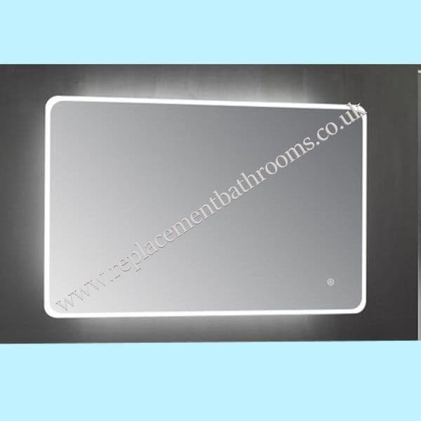 1200 x 600mm Bathroom Mirror LED perimeter edge light strip integral shaving socket & bluetooth FREE rapid delivery