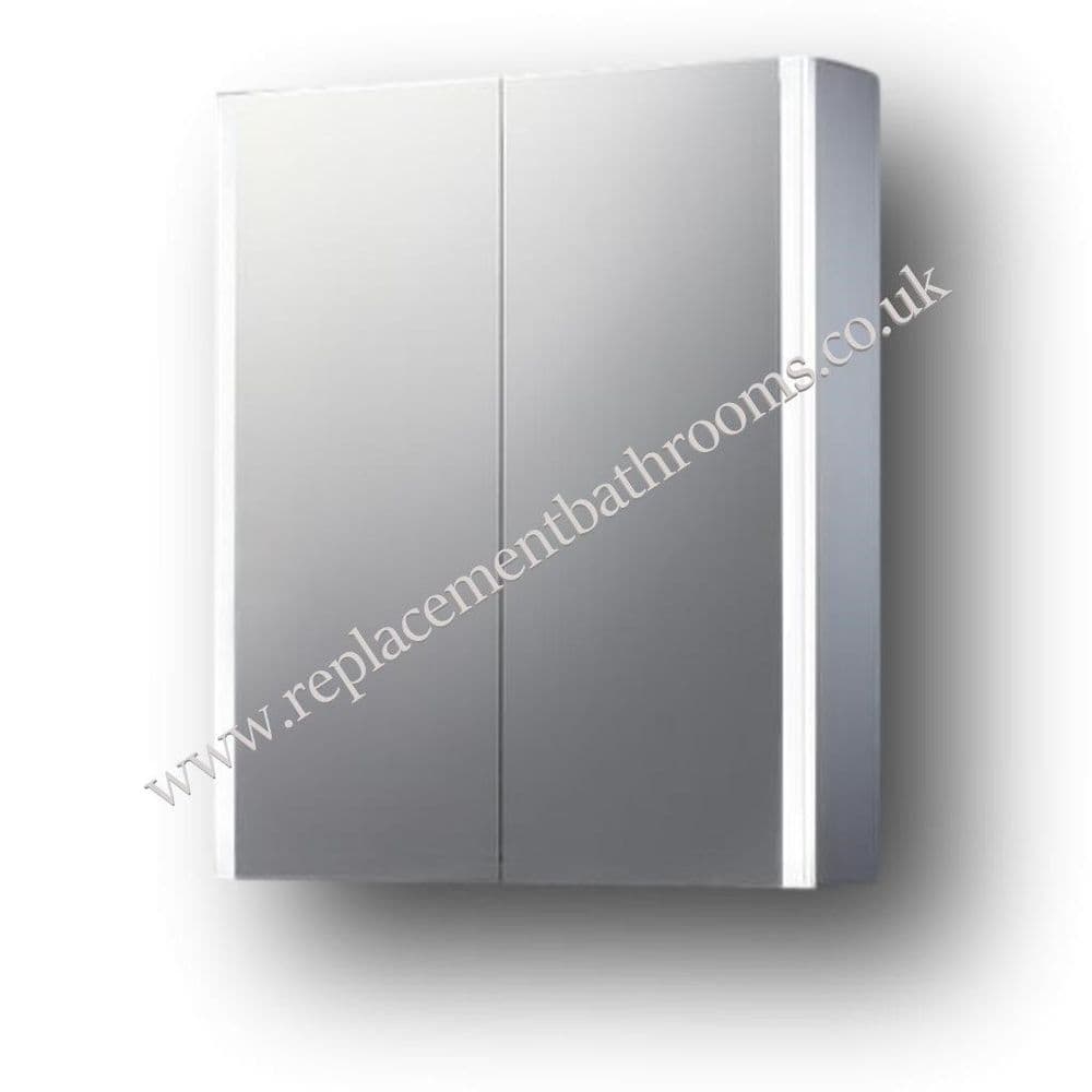 Bathroom Cabinet LED twin edge light strips ( 600 x700mm. Double Door )