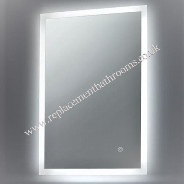 Bathroom Mirror LED perimeter edge light strips integral shaving socket & bluetooth FREE rapid delivery