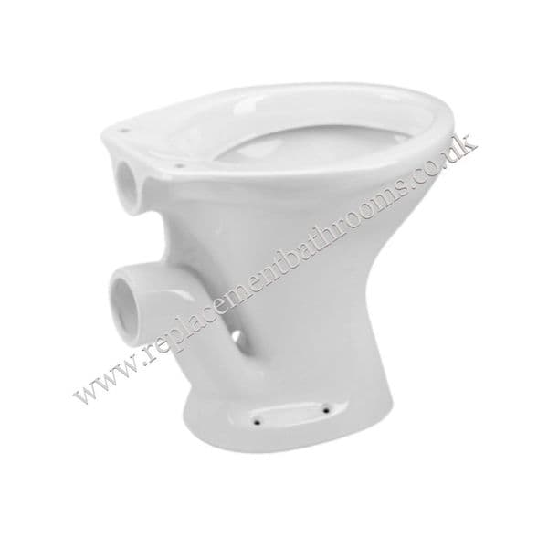 HO LOW LEVEL WC TOILET PAN (White) horizontal outlet