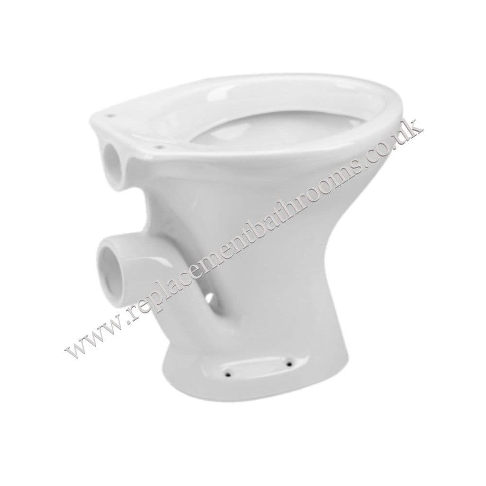 HO LOW LEVEL WC TOILET PAN (White) horizontal outlet