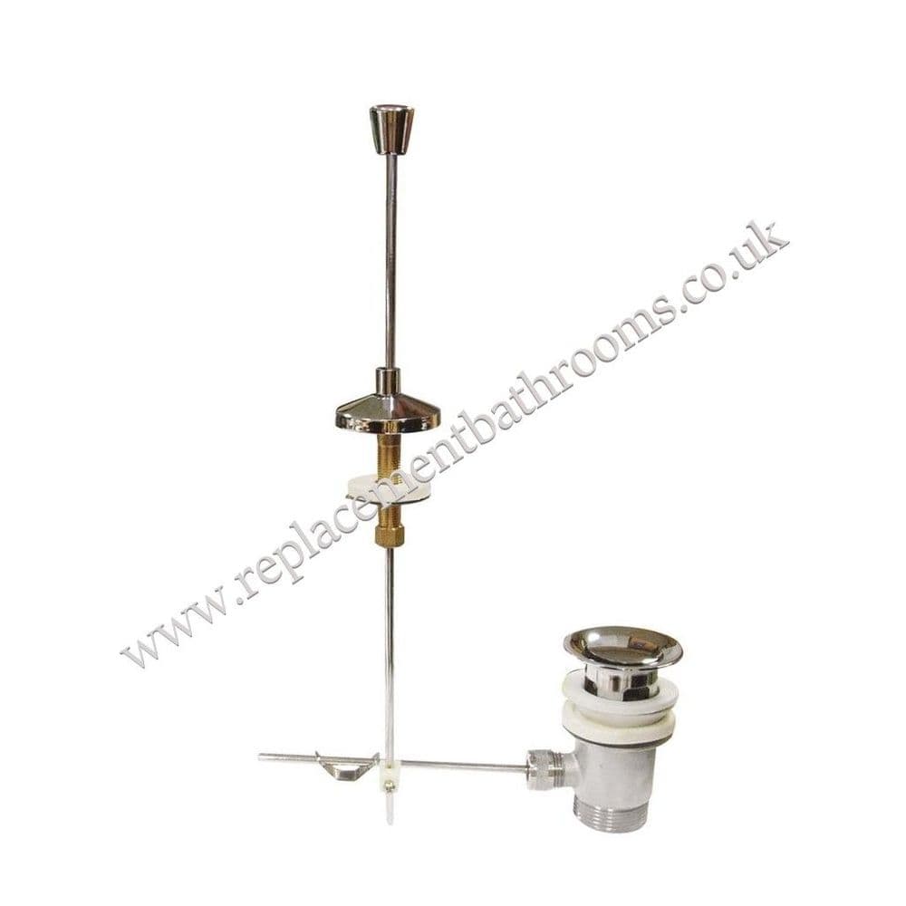 Independent 1 1/4" pop up waste basin assembly