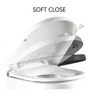 Jacuzzi Bathrooms NATURA compatible WC toilet seat (soft close) - White