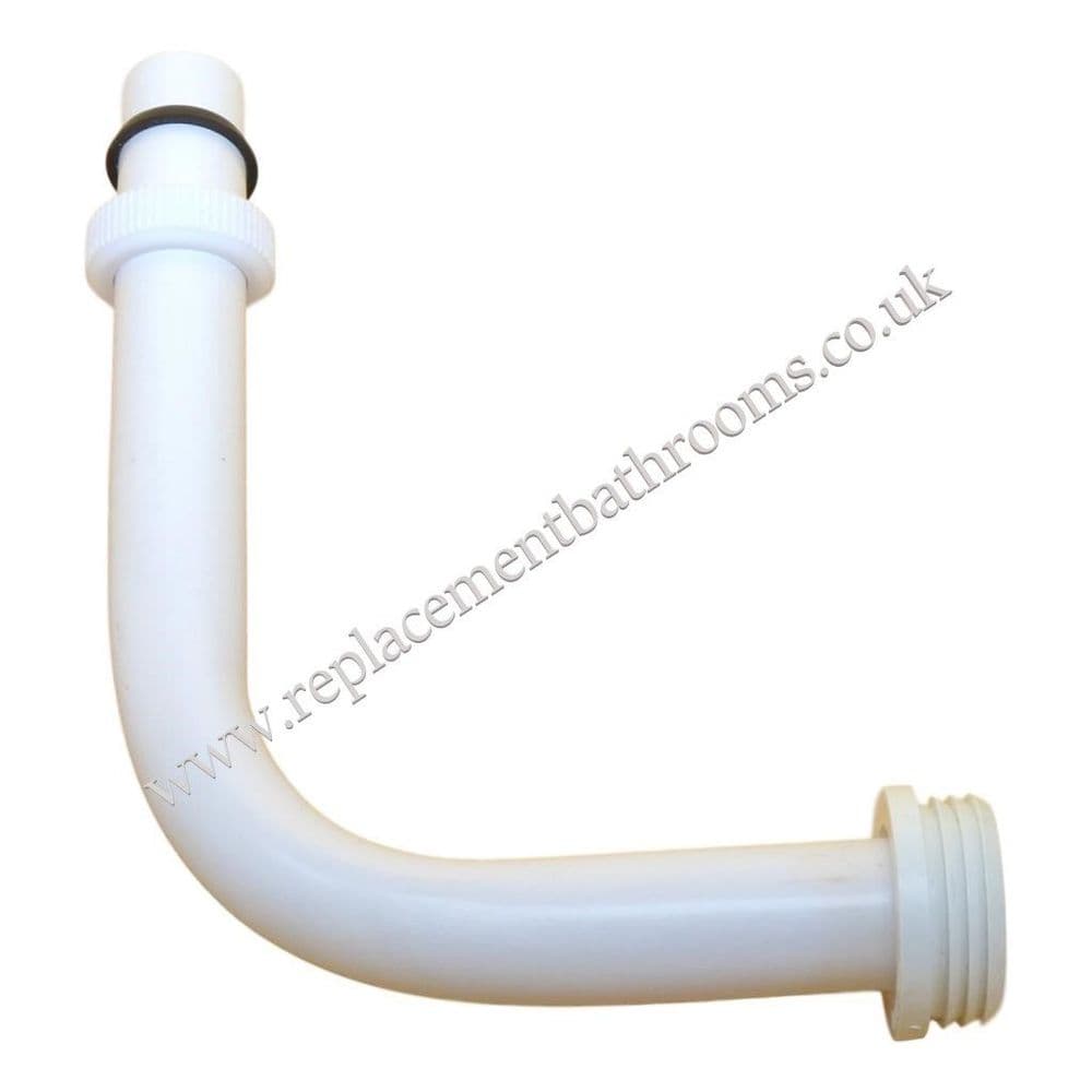 Low level toilet flush pipe ( white )