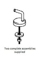Pressalit TIVOLI toilet seat hinges pack ( bottom fix )