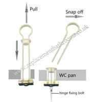PRESSALIT top fix, seat mounting toggles (pair)