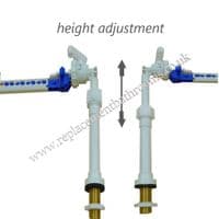 Replacement INLET VALVE (long arm ) for use in SHIRES WC toilet cisterns