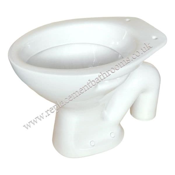 S TRAP LOW LEVEL WC TOILET PAN (White) Vertical Outlet