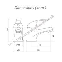 Single lever, mono basin mixer
