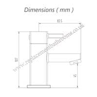 Square design basin taps. Single lever control ( pair )