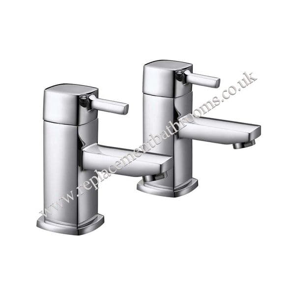 Square design basin taps. Single lever control ( pair )