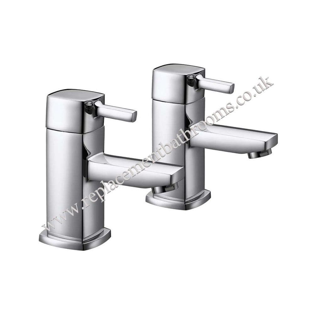 Square design basin taps. Single lever control ( pair )