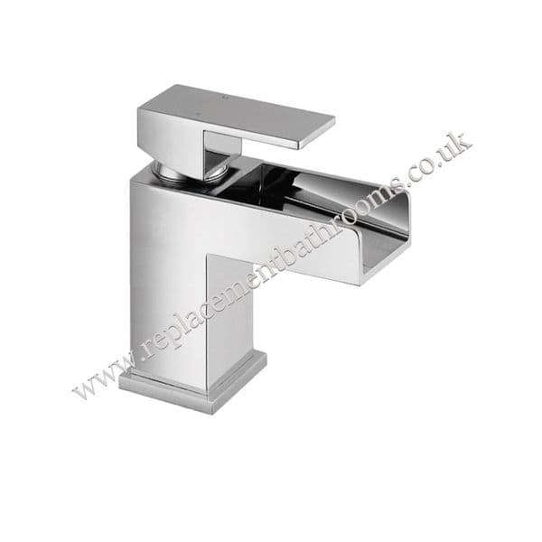 Square design waterfall mini mono basin mixer