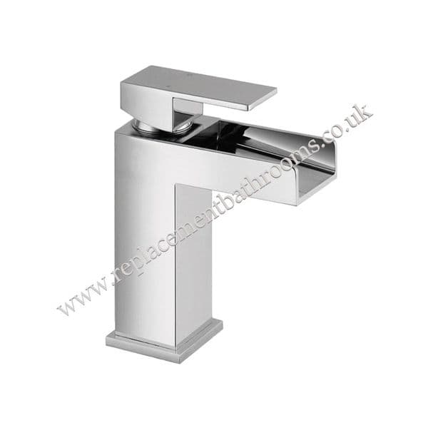 Square design waterfall mono basin mixer