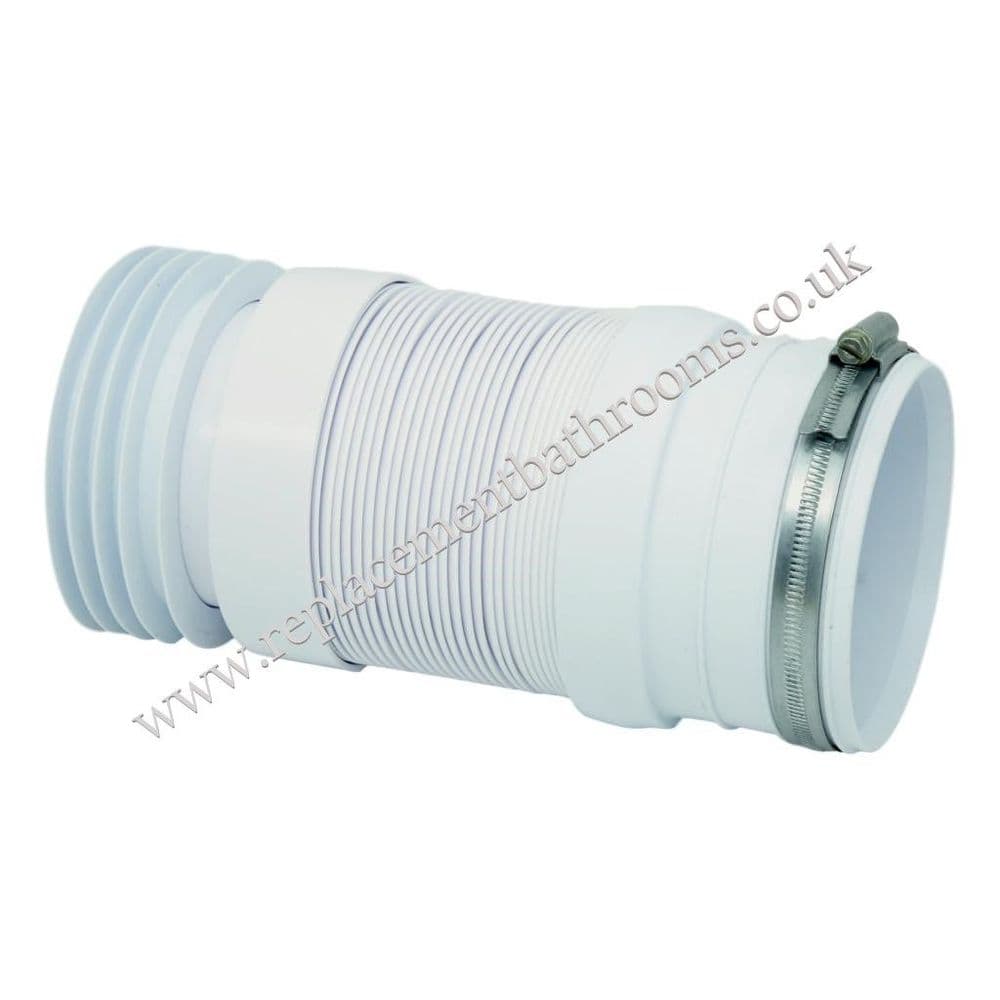 Straight extendable pan connector for back wall pans