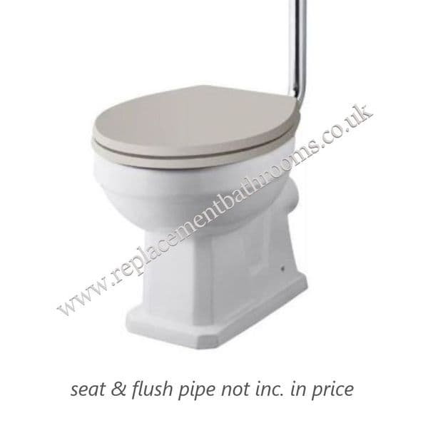 TRADITIONAL EDWARDIAN/VICTORIAN STYLED low level WC pan - white
