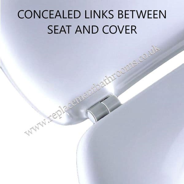 Twyfords Caradon JUPITER (12071) replacement toilet seat. 225mm hinge