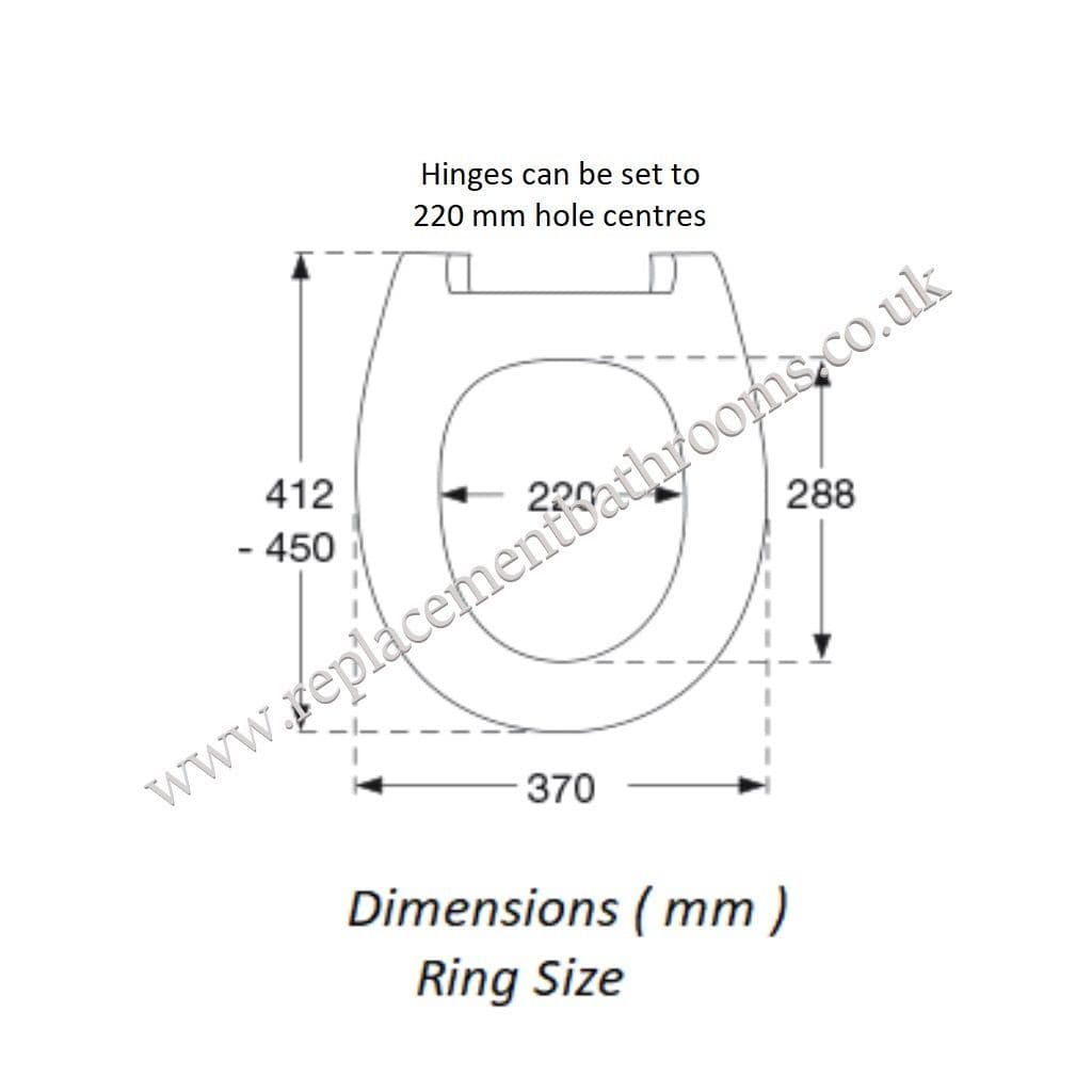 Vernon Tutbury AMARI compatible WC toilet seat soft close Pergamon