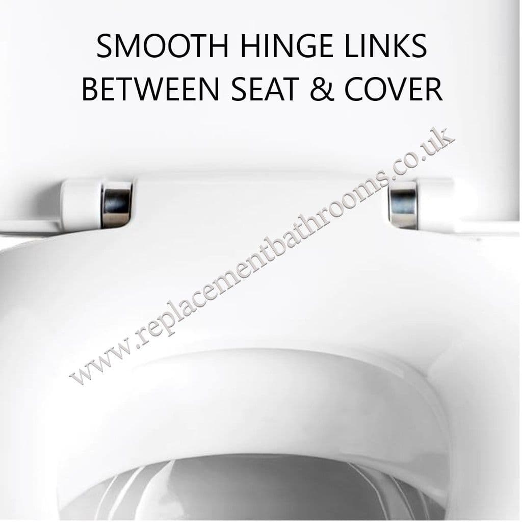 Vernon Tutbury NATURA compatible WC toilet seat soft close White