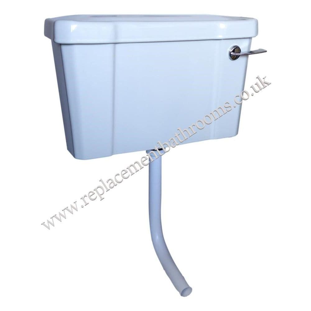 Victorian / Edwardian LOW LEVEL WC toilet cistern (white) bottom inlet