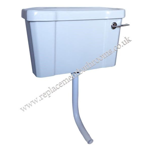 Victorian / Edwardian LOW LEVEL WC toilet cistern (white) bottom inlet