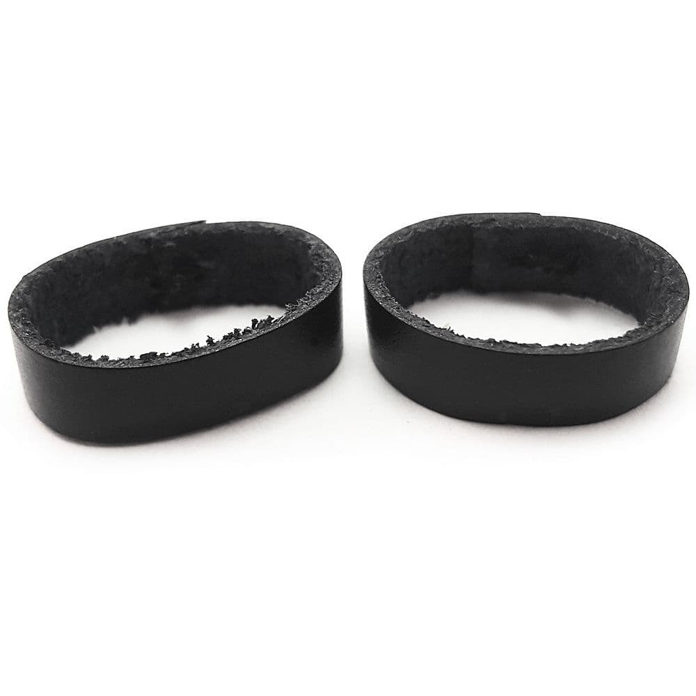 12mm Black Leather Watch Strap Keeper Battery Buddy
