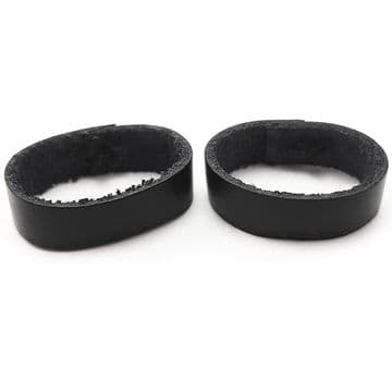 16mm Black Leather Watch Strap Keeper